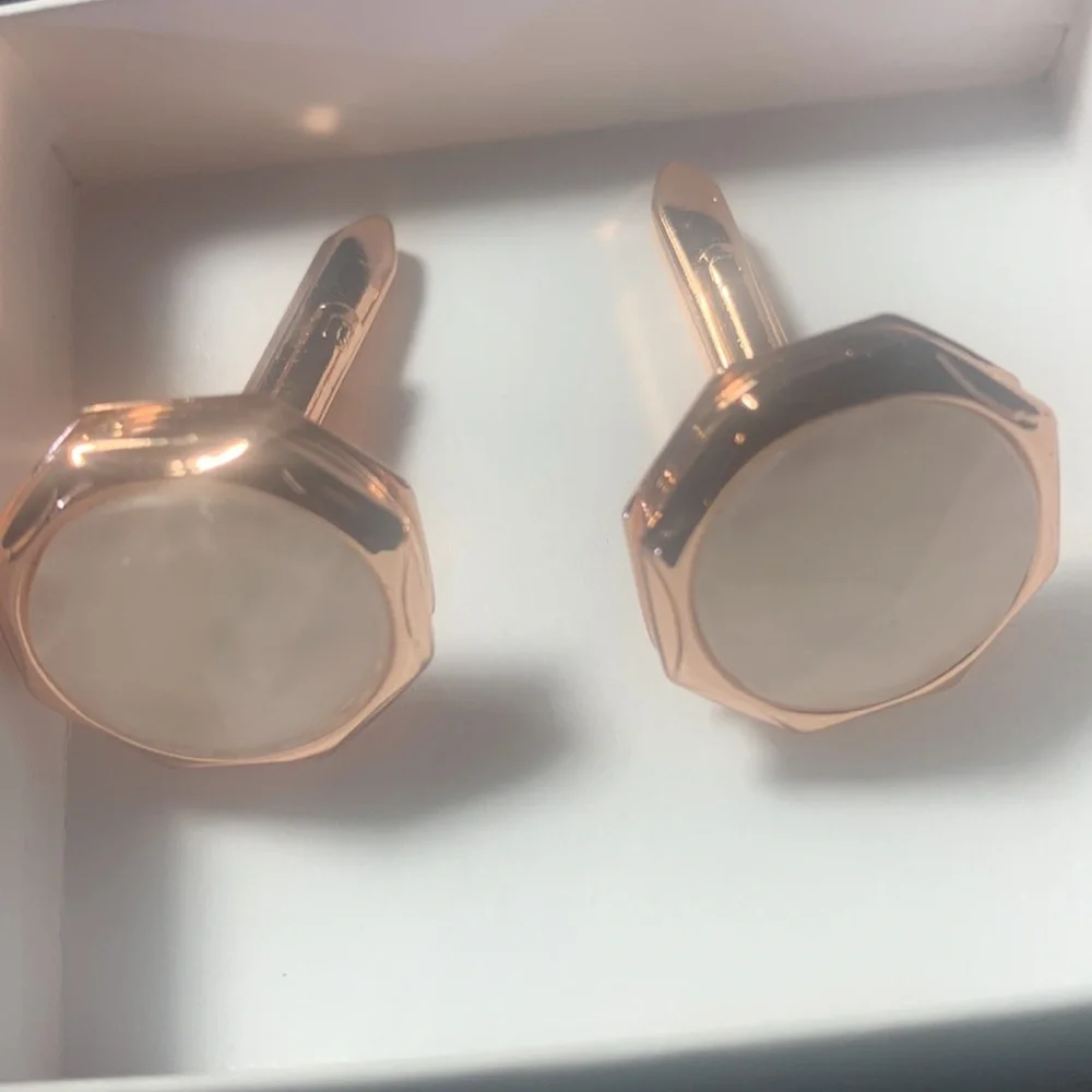 Rose Gold Colored Cuff Links